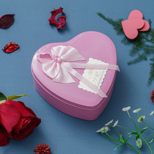 LeafBlu Pink Heartbox Gift Set For Love Couple Valentine Gift
