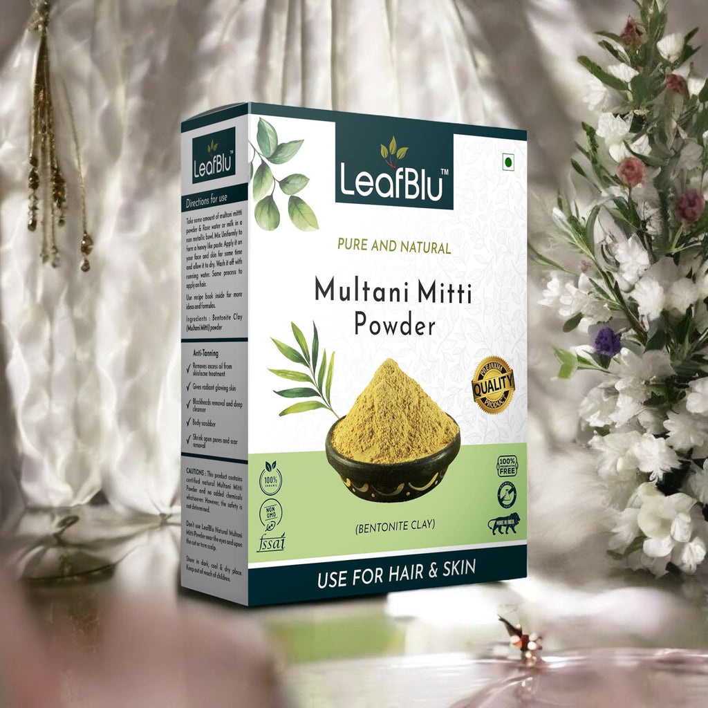 LeafBlu Multani Mitti Powder Plain 200 Gm (Pack of 1)