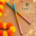 LeafBlu Decorative Navratri Dandiya Sticks – Elegant Garba Dandiya Set