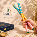 LeafBlu Luxury Dandiya Sticks for Navratri & Garba | Decorative Festive Dandiya Set