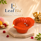 LeafBlu Water Sensor LED Diya Pack of 12 with Roli Moli Chawal Gift Pack | Flameless Water Sensor Diya | Reusable & Eco-Friendly LED Diyas for Pooja, Diwali & Festive Decoration