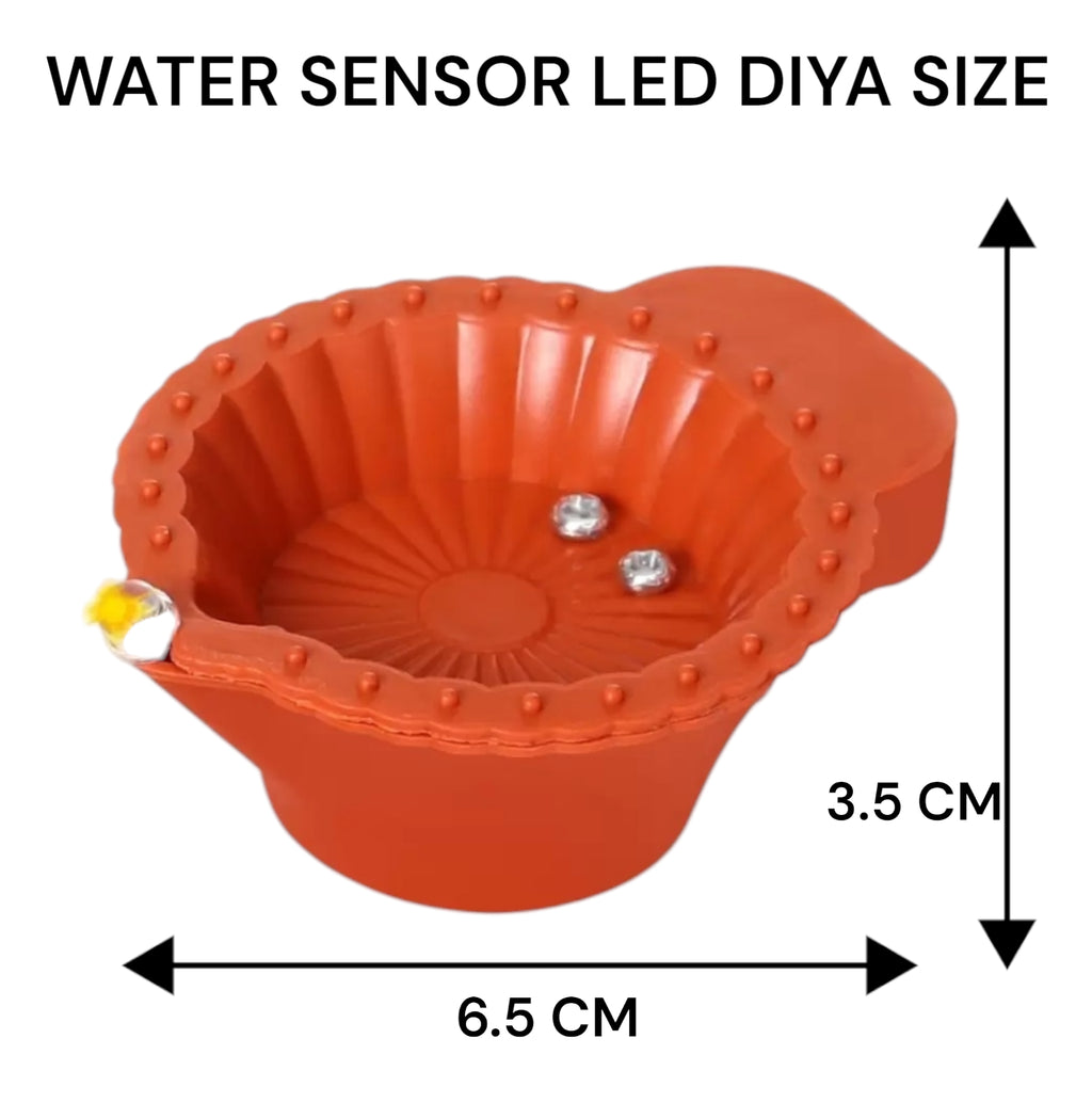 LeafBlu Water Sensor Reusable Led Diya for Home/ Diwali/ Festival Decoration Light Diya Plastic