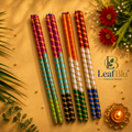 LeafBlu Navratri Dandiya Sticks (Pack of 4) | Premium Decorative Garba Set