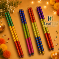 LeafBlu Premium Festive Dandiya Set | Garba Dandiya Sticks (Pack of 4 Pair)