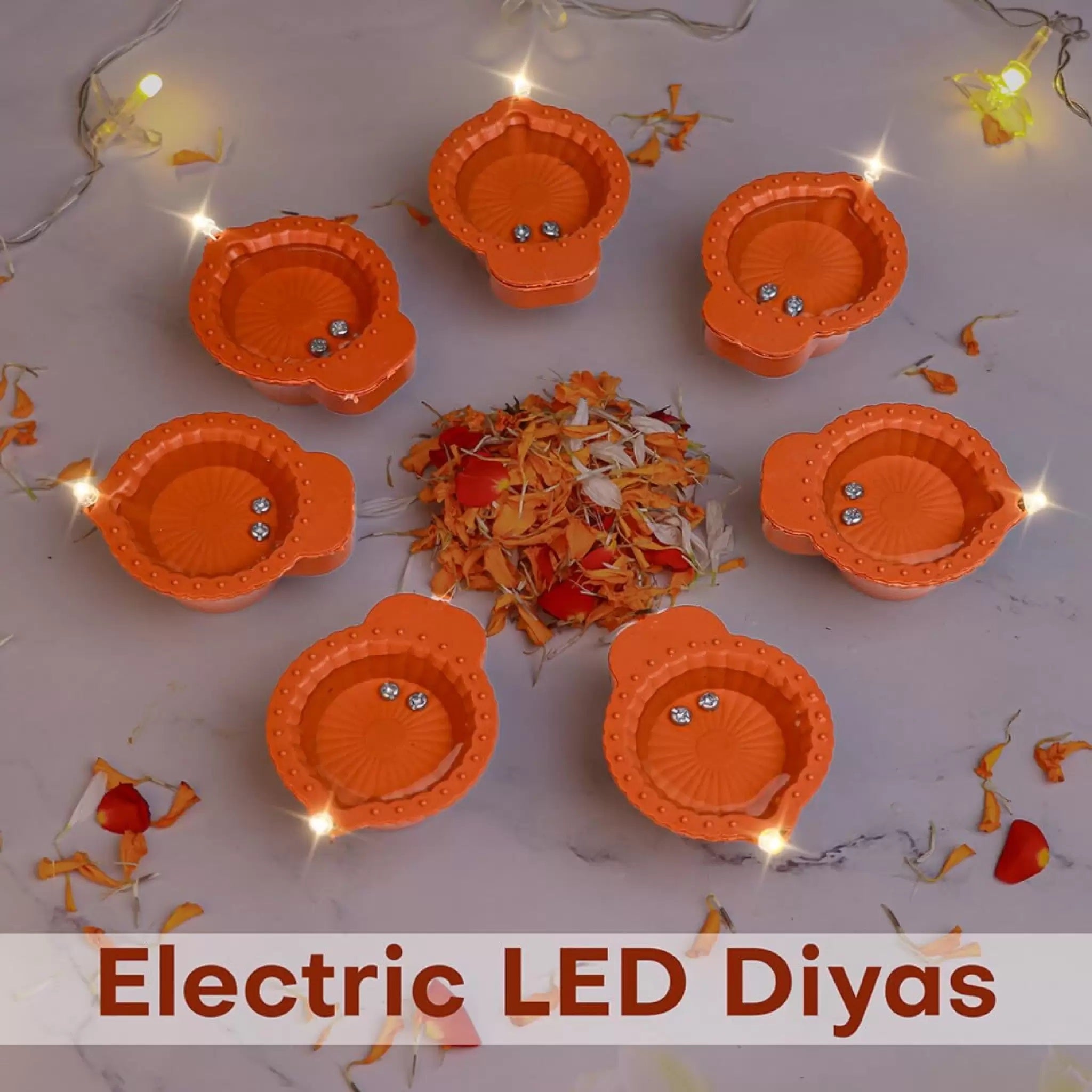 LeafBlu Water Sensor Reusable Led Diya for Home/ Diwali/ Festival Decoration Light Diya Plastic