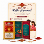 Premium Designer Rakhi Set of 6 | Multicolor Beaded Brother Rakhi with Greeting Card & Thali Roli Chawal