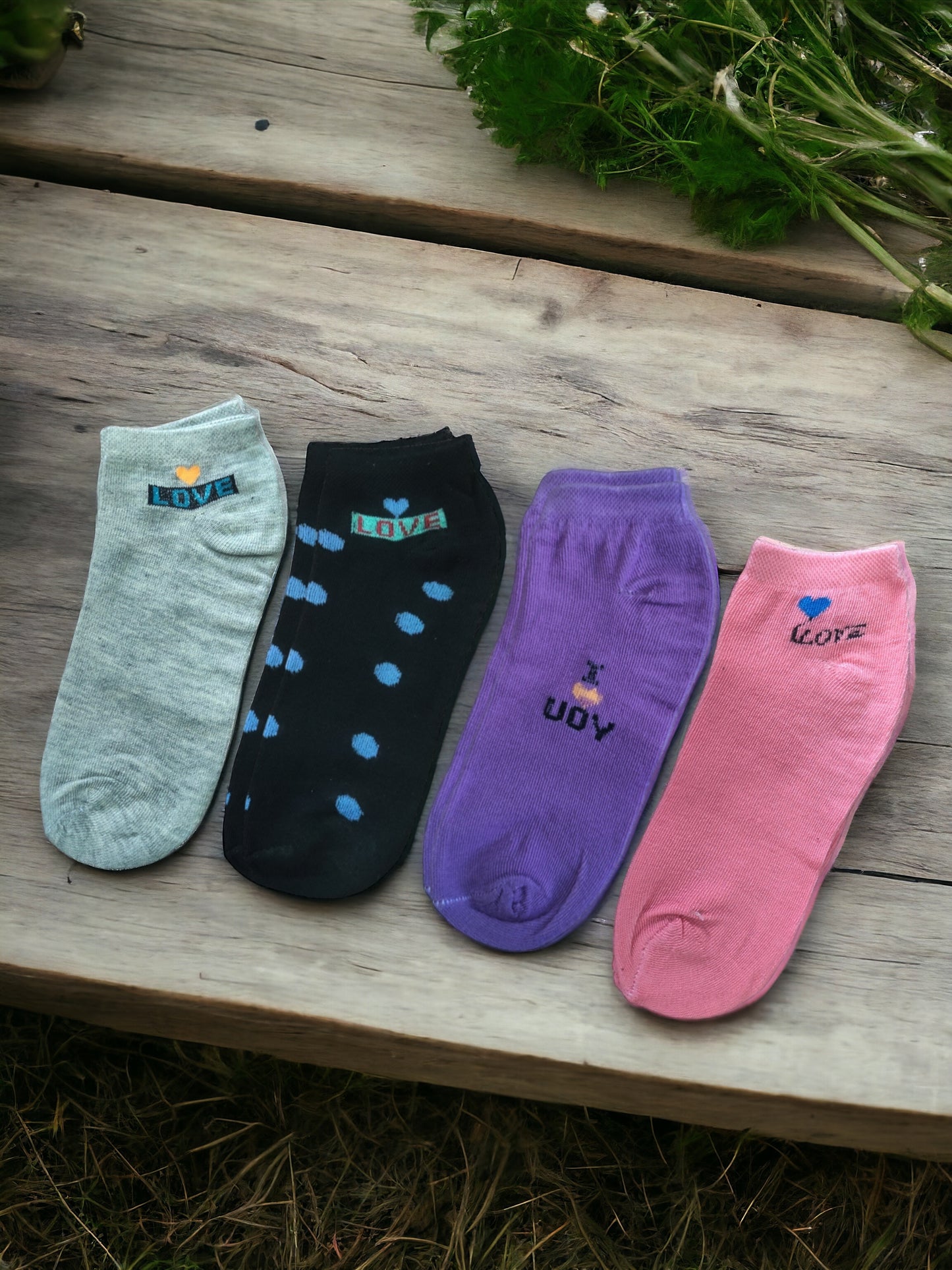 LeafBlu Ankle Socks for Women Made With Premium Cotton Stylish Striped Design with Extra Softness, Anti Odour & Anti Bacterial - Free Size, Multicolor