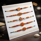 LeafBlu Designer Rakhi (Pack of 10) | Fancy & Traditional Rakhi Set for Brother
