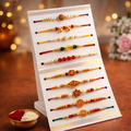 LeafBlu Designer Rakhi (Pack of 10) | Fancy & Traditional Rakhi Set for Brother