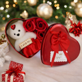LeafBlu Premium Heart Shape Teddy Gift Box with Red Roses & I Love You Message | Romantic Love Gift Set for Girlfriend, Boyfriend, Anniversary, Valentine, Birthday (Pack of 1)