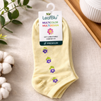 LeafBlu Women’s Ankle Sneaker Socks (Pack of 5) | Cotton Low Cut Socks | Multicolor Multidesign | Soft, Breathable, Stretchable & Comfortable Daily Wear | Premium Quality Socks for Girls & Women (Free Size)