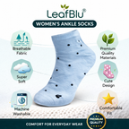 LeafBlu Women’s Ankle Sneaker Socks (Pack of 5) | Cotton Low Cut Socks | Multicolor Multidesign | Soft, Breathable, Stretchable & Comfortable Daily Wear | Premium Quality Socks for Girls & Women (Free Size)