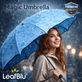 LeafBlu Magic Umbrella for Women & Girls | Waterproof & Windproof Folding Umbrella | Lightweight Compact Travel Umbrella | UV Protection Rain Umbrella | Premium Quality Portable Umbrella (Blue) Pack of 1