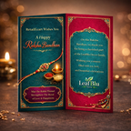 LeafBlu Designer MDF Rakhi Set (Pack of 9) | Wooden Finish Rakhi Combo for Bhai & Brother | Premium Traditional & Stylish Rakhi for Raksha Bandhan Gift Roli Chawal & Greeting Card