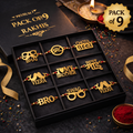LeafBlu MDF Designer Rakhi Pack of 9 | Premium Rakhi Collection for Brother