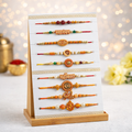 LeafBlu Traditional & Designer Rakhi Set (Pack of 10) | Premium Rakhi for Brother