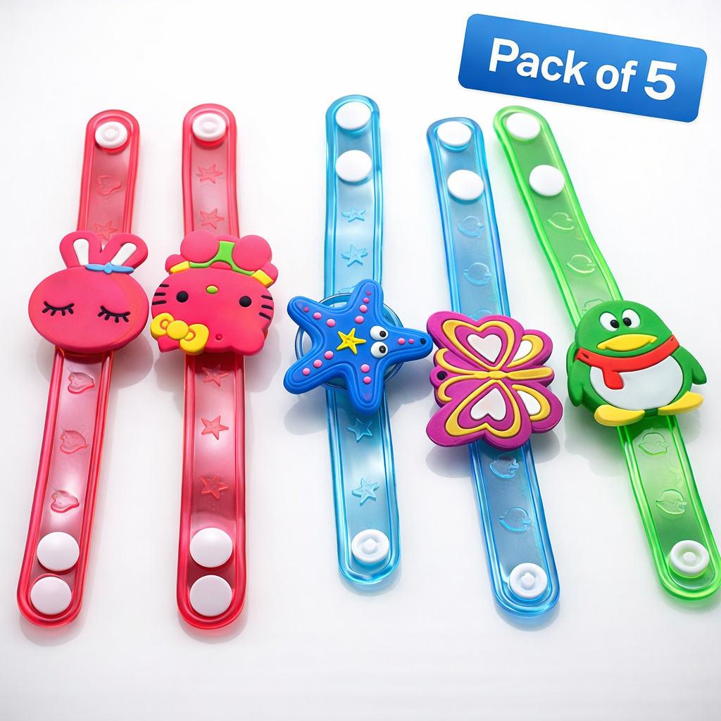 LeafBlu Premium Cartoon Kids Bracelet Rakhi | Raksha Bandhan (Pack of 5)