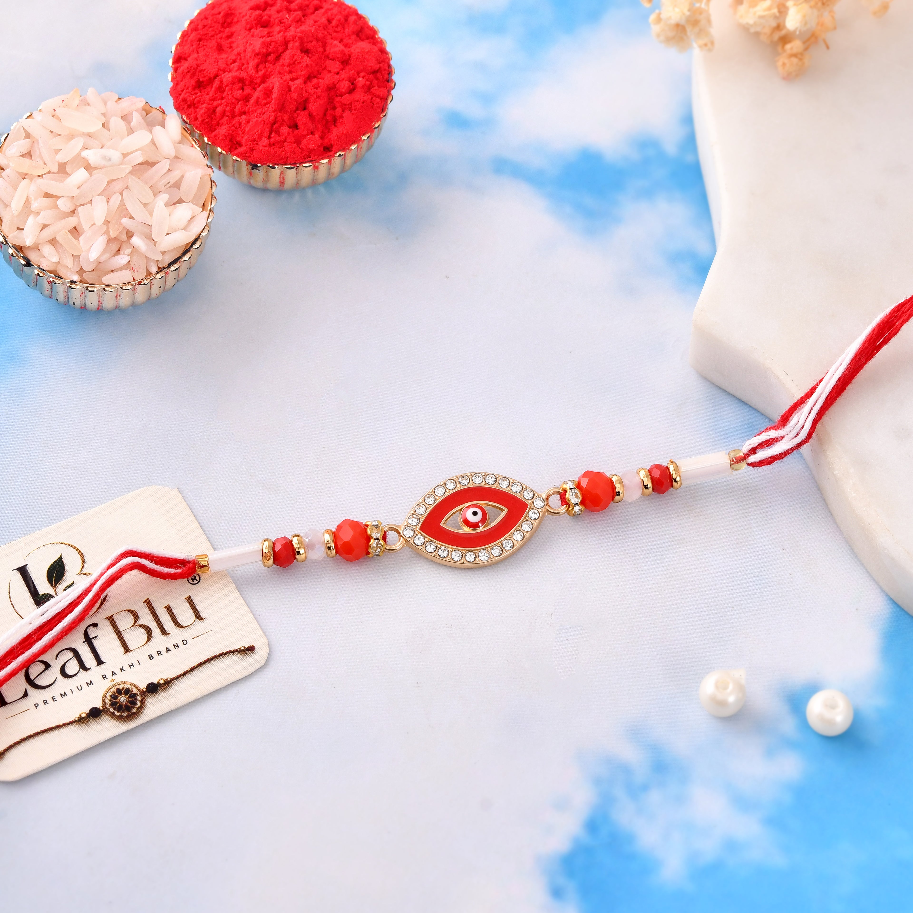 LeafBlu Premium Designer Rakhi for Brother | Elegant Raksha Bandhan Rakhi (Pack of 1)