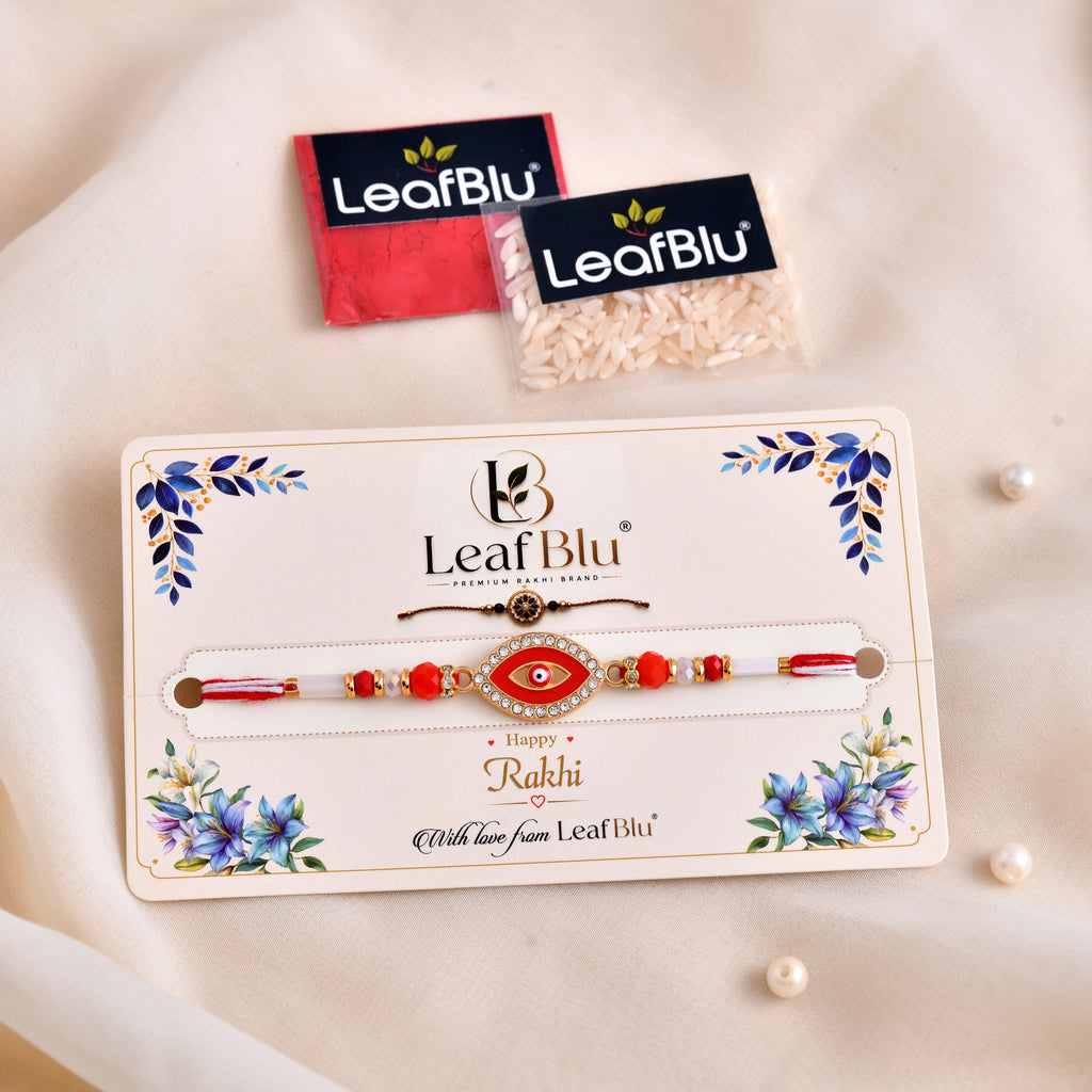 LeafBlu Premium Designer Rakhi for Brother | Elegant Raksha Bandhan Rakhi (Pack of 1)