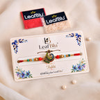 LeafBlu Premium Designer Peacock Rakhi for Brother | Elegant Raksha Bandhan Rakhi (Pack of 1)