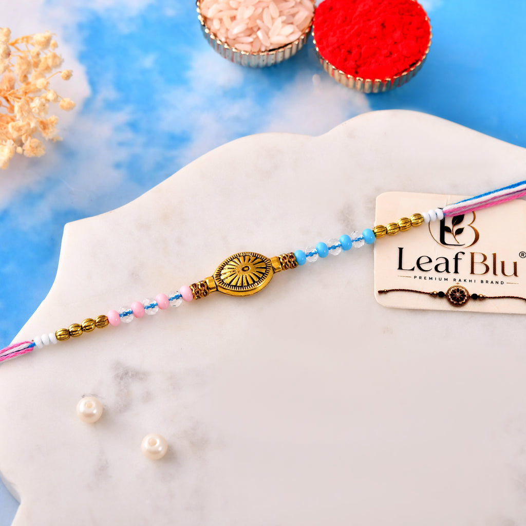 LeafBlu Premium Designer Rakhi for Brother | Elegant Raksha Bandhan Rakhi Pack of 1
