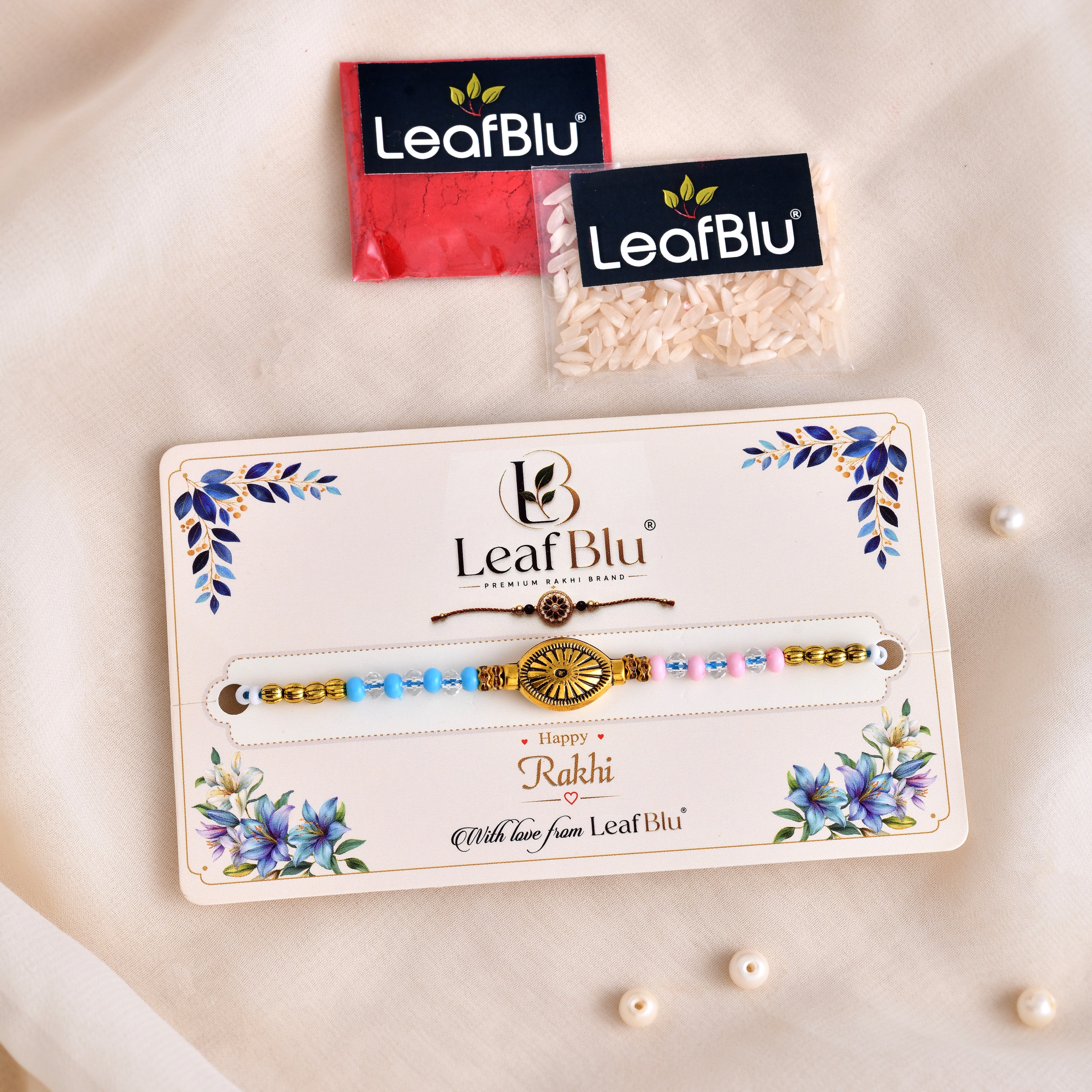 LeafBlu Premium Designer Rakhi for Brother | Elegant Raksha Bandhan Rakhi Pack of 1