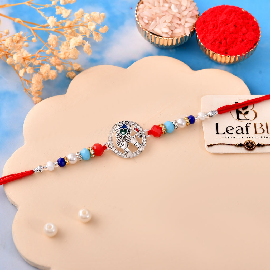 LeafBlu Premium Designer Rakhi for Brother | Elegant Raksha Bandhan Rakhi Pack of 1