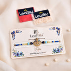 LeafBlu Premium Designer Rakhi for Brother | Luxury Bhai Rakhi | Pack of 1