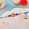 LeafBlu Premium Ganpati Blessings Rakhi for Brother | Elegant Designer Rakhi | Pack of 1