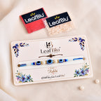 LeafBlu Luxury Triple Evil Eye Rakhi | Premium Festive Rakhi for Brother (pack of 1)