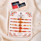 LeafBlu Divine Rakhi Combo (Pack of 5) | Premium Religious Rakhi Set for Brother