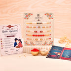 LeafBlu Premium Designer Rakhi Combo (Pack of 5) | Pearl & Beaded Rakhi Set