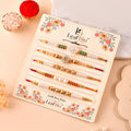 LeafBlu Premium Pearl Rakhi Combo (Pack of 5) | Elegant Designer Rakhi Set