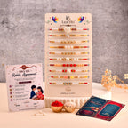 LeafBlu Premium Designer Rakhi Combo Set for Sister | Pack of 10 Elegant Rakhis