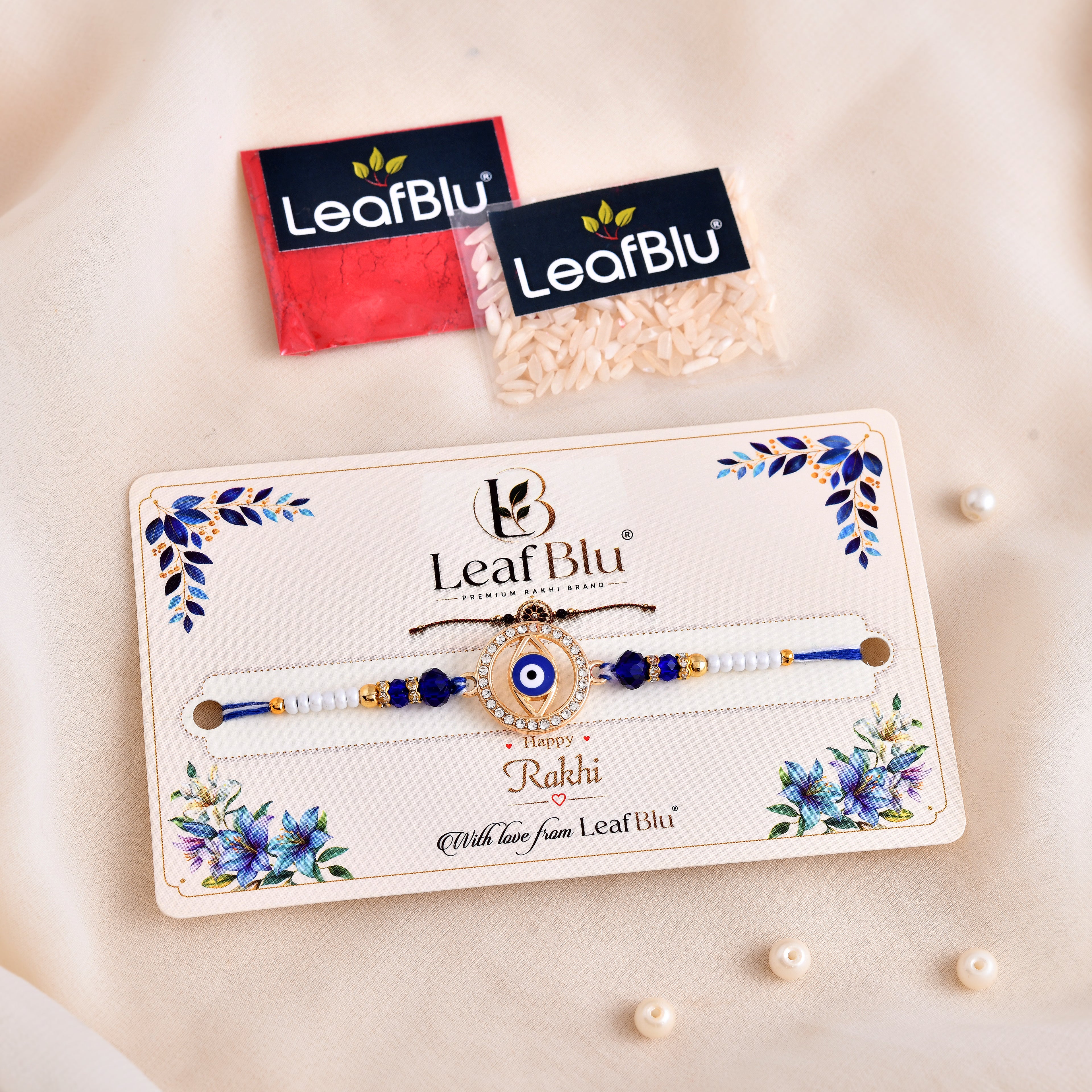 LeafBlu Premium Evil Eye Rakhi for Brother | Designer Rakhi ( Pack of 1 )