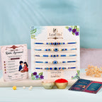 LeafBlu Evil Eye Rakhi Combo Pack of 5 | Designer Rakhi for Raksha Bandhan