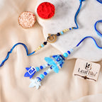 LeafBlu Shree Ganesh Bhai Bhabhi Rakhi Lumba Set with Rakhi Agreement Card, Greeting Card & Roli Chawal | Premium Designer Handmade Raksha Bandhan Gift Combo