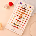 LeafBlu Premium Rakhi Combo Set for Brother | Pack of 10 Designer Rakhis