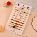LeafBlu Premium Rakhi Combo Set | Pack of 10 Designer Rakhis for Brother