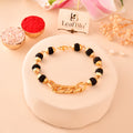 LeafBlu Rudraksha Chain Bracelet for Men | Spiritual & Stylish (Pack of 1)