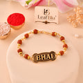LeafBlu Bhai Bracelet for Men | Premium Rudraksha Bracelet (Pack of 1)
