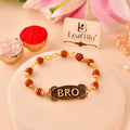 LeafBlu BRO Rudraksha Bracelet for Men | Premium Brother Bracelet (Pack of 1)