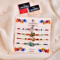 LeafBlu Premium Peacock Designer Rakhi Combo Set | Pack of 4 Fancy Rakhis