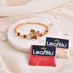 LeafBlu Shiv Bracelet for Men | Premium Rudraksha Bracelet (Pack of 1)