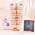 LeafBlu Traditional Rakhi Combo Pack | Om, Shri, Rudraksha & Bhai Rakhi Set