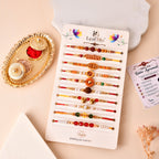 Designer Spiritual Brother Rakhi Set of 10 | Religious Rakhi Collection with Rakhi Agreement Card