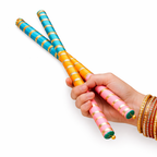 LeafBlu Luxury Dandiya Sticks for Navratri & Garba | Decorative Festive Dandiya Set
