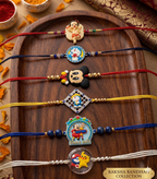 LeafBlu Premium Cartoon Kids Rakhi Set | Cute Silicon Rakhi for Boys & Brother