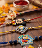 LeafBlu Premium Cartoon Kids Rakhi Set | Cute Silicon Rakhi for Boys & Brother
