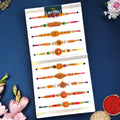 LeafBlu Traditional Rakhi Pack of 10 | Combo Set of Designer Rakhis for Bhai | Festival Special Raksha Bandhan Rakhi Set | Stylish & Elegant Rakhi Combo for Brothers